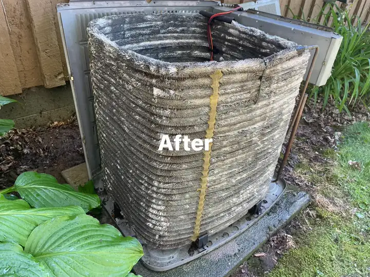 Air conditioner coil after JD Mechanical maintenance